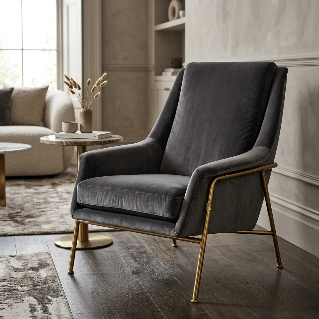 Velvet Lounge Chair